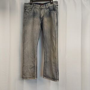 ROK Jeans Men 36x28 Denim Light Wash Reg Fit Streetwear